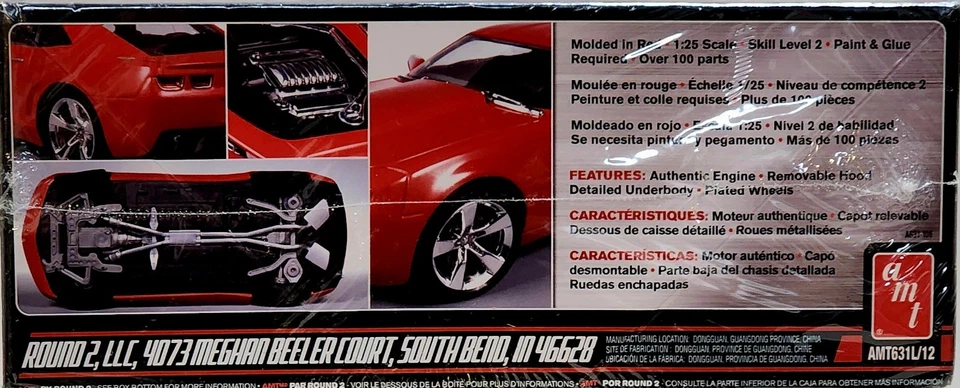 2006 Red Chevy Camaro Concept AMT 1:25 NEW FACTORY SEALED *US Seller* - Image 2 of 4