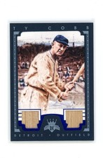 TY COBB 2016 PANINI DIAMOND KINGS DUAL GAME USED BAT PATCH DKM-TC BLUE /5 TIGERS
