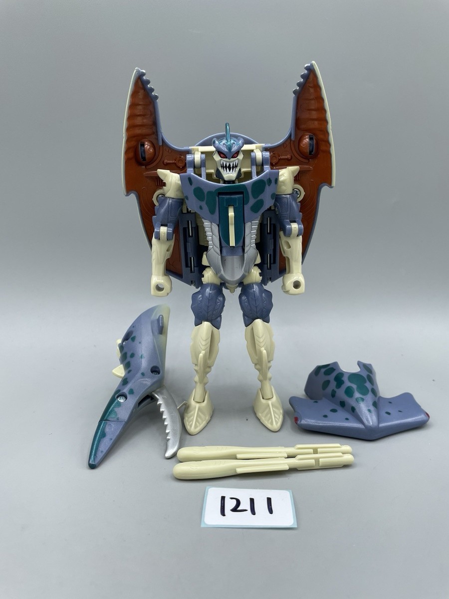 Vintage Hasbro Transformers 1997 Beast Wars Cybershark Deluxe