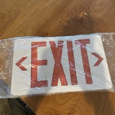 Red White Exit Sign