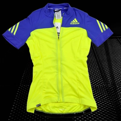 Adidas Supernova Damen Fahrrad Trikot Rad Shirt Bike Cycling neon/gelb-lila/blau - Bild 1 von 4