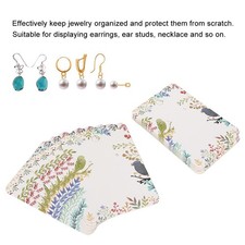 100Pcs Ear Stud Earring Display Storage Paper Jewelry Necklace Cards Hairpin