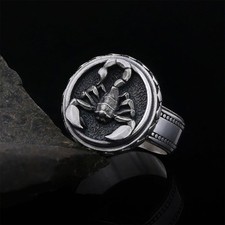 Scorpio Zodiac Silver Ring