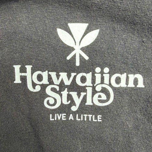 y2K Hawaiian Style Men Mauka to Makai Graphic T-Shirt Black Size M Cotton Surf T - Picture 6 of 7