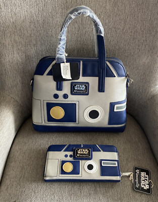 R2-D2デザイン バッグ 未使用 Loungefly Star Wars R2-D2 R2D2 Saffiano Faux Leather Bag Purse