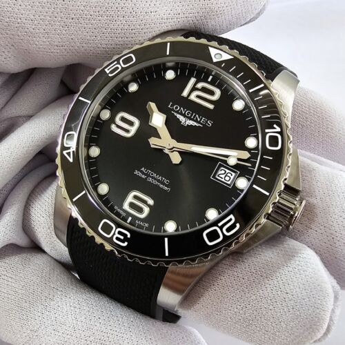 Longines Hydroconquest Automatic 39MM Black Dial Men's Watch L3.780.4.56.9 - Picture 5 of 9