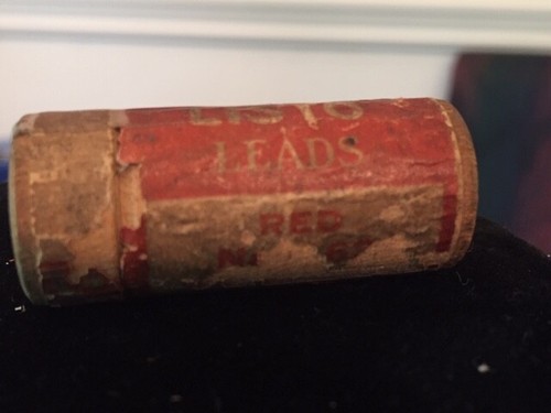 Listo wooden container Red leads advertising container Vintage - Picture 6 of 9