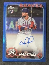 2024 Topps Chrome Logofractor J.P. Martinez RC Logofractor Blue Auto /150 Braves