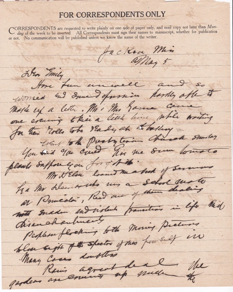 412 Washington  1 Cent coil pair on cover w-letter May 6th 1914 Jackson Miss. - Image 3 of 4