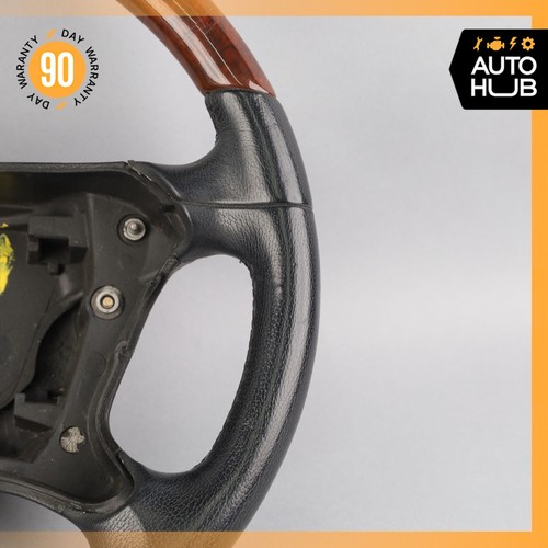 03-09 Mercedes R230 SL500 CLK320 CLK550 Steering Wheel Walnut Wood Black OEM - Picture 11 of 23