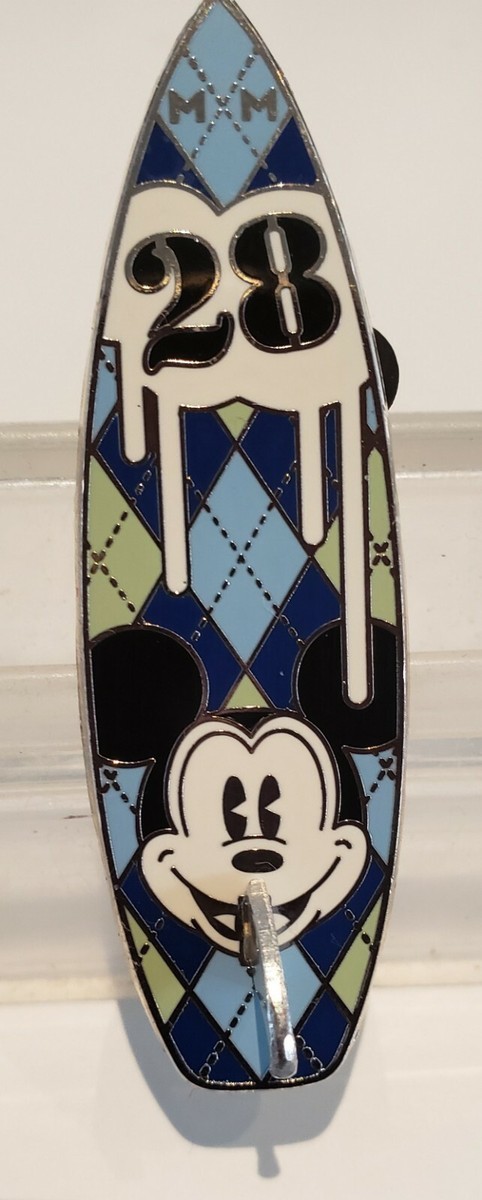 DISNEY MICKEY MOUSE RETRO SURFBOARD # 28 PIN-FREE SHIPPING! | eBay