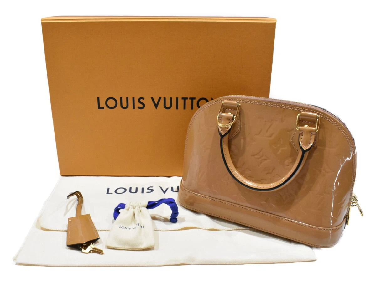 Louis Vuitton Rose Velours Monogram Vernis Alma BB Bag Louis