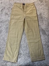 Ralph Lauren Chaps Flat Front Chino Cotton Khaki Pants Boy's 12/27”x 26”, Tan