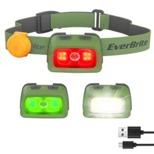 EverBrite 350 Lumen Rechargeable Headlamp Headlamp Red Light and Memory Function