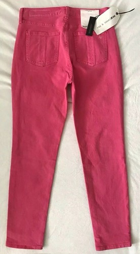 NWT! Rag & Bone Bull Pink High Rise Skinny Jeans Pants Sz 27 30 - Picture 4 of 5