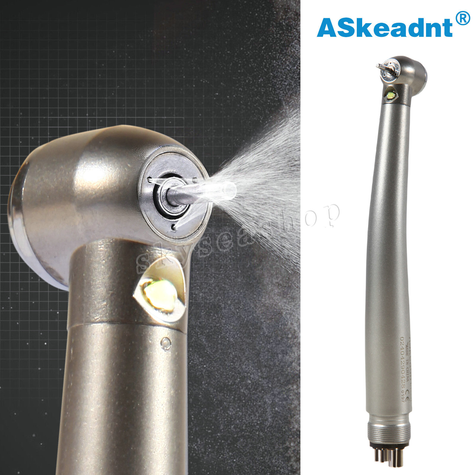 KAV Style Dental Fiber Optic High Speed Turbine Handpiece LED E-generator 4Hole