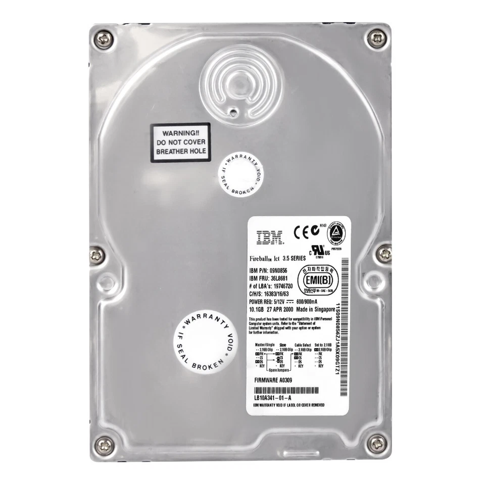Hard Drive IBM 36L8681 09N0856 LB10A341-01-A 10.1GB 5.4K Ata 3.5'' - Image 3 of 3