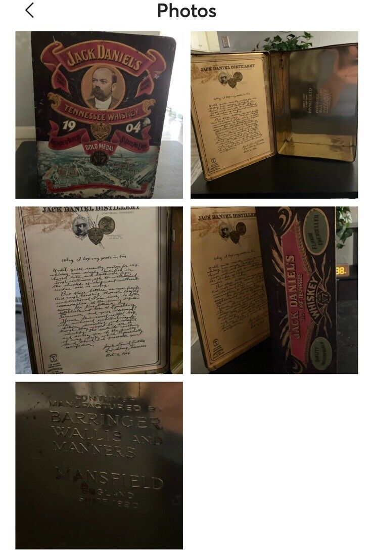Vtg Jack Daniels 1904 Gold Medal No. 7 Tennessee Whiskey Vtg Jack Daniels 1904 Gold Medal No. 7 Tennessee Whiskey