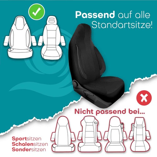 Fundas de asiento de autocaravana Pilot adecuadas para Dreamer D60 (negro) - Imagen 8 de 11