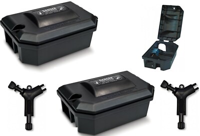 Rat Bait Box Station key secures poison for rats mouse mice pest control  UK