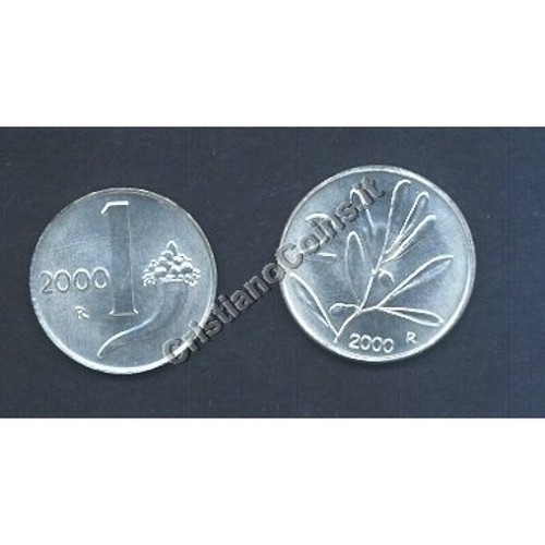 REPUBBLICA ITALIANA 1 + 2 Lire dal 1946 al 2001 FDC (UNC) / PROOF - Foto 125 di 127