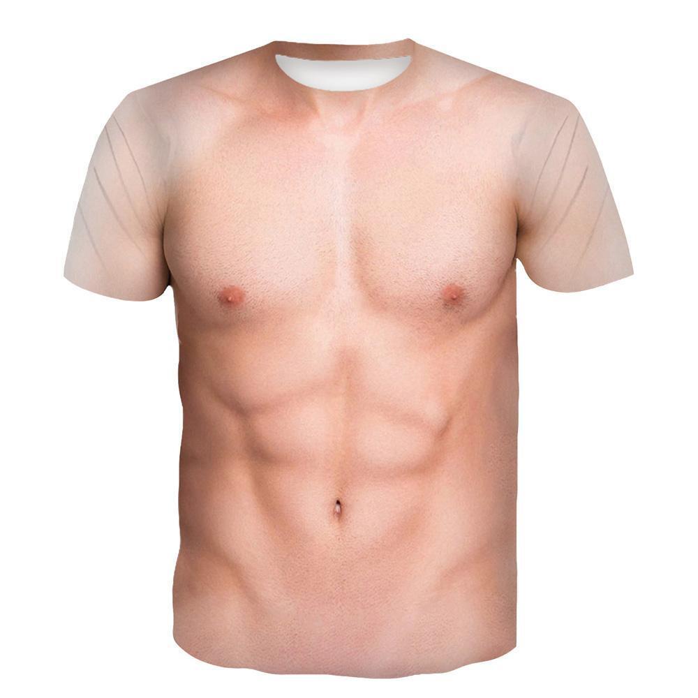 Fake Sixpack Fake Abs Abdominal Muscles Gym T-Shirt by Mister Tee - Pixels