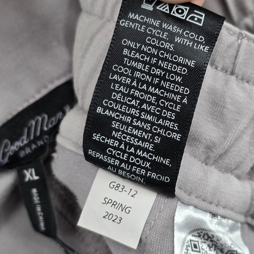GoodMan Brand Mens XL Gray Travel Pant Stretchy Casual Drawstring $168 DEFECTS - Picture 16 of 21