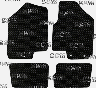 FITS KIAA SOUL 2011 TO 2014 FULLY TAILORED BLACK RUBBER CAR FLOOR MATS (3 CLIPS)