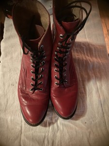 red granny boots