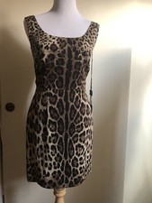 NWT DOLCE&GABBANA Leopard Print Mini Dress Size 42 IT/ 6 US