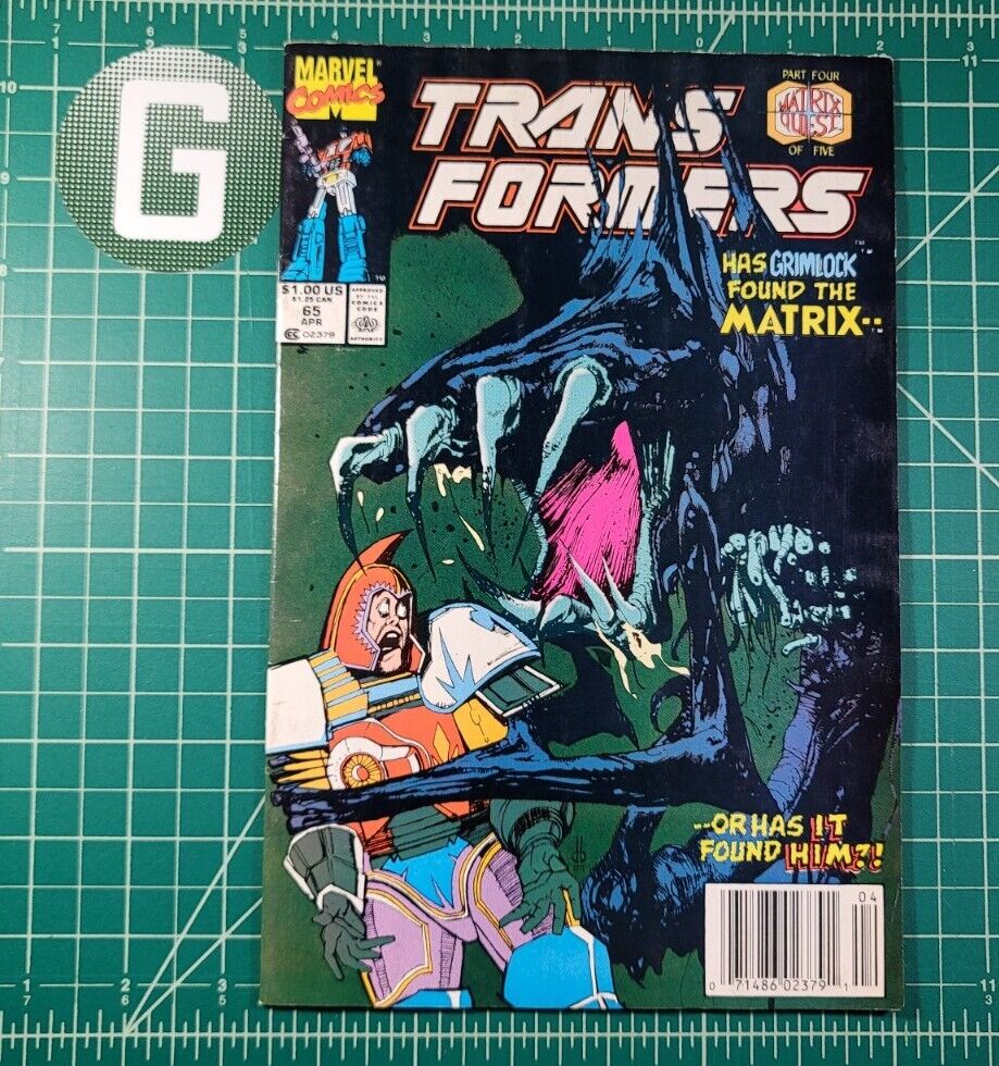 Transformers #65 (1990) Scarce Low Print Marvel Grimlock FN/VF Bill Sienkiewicz 