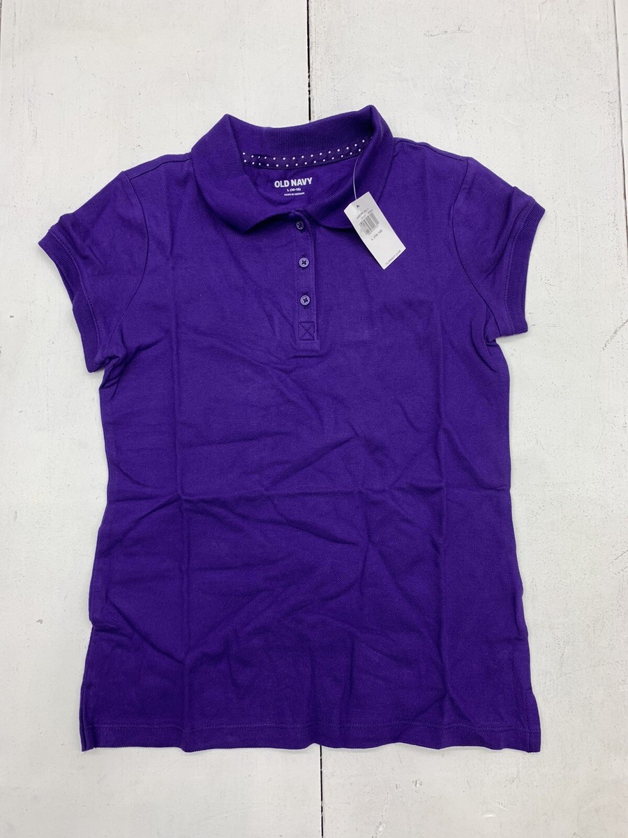 Old Navy Girls Purple Polo Shirt Size Large