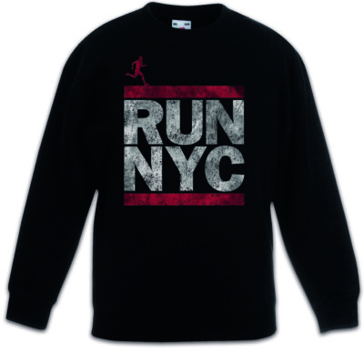 RUN NYC Kids Boys Girls Pullover New York City Run Fun DMC Marathon Letters