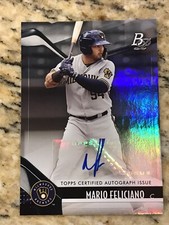 🔥Mario Feliciano 2021 Bowman Platinum Top Prospects #TOP-82 Brewers Auto Card🔥