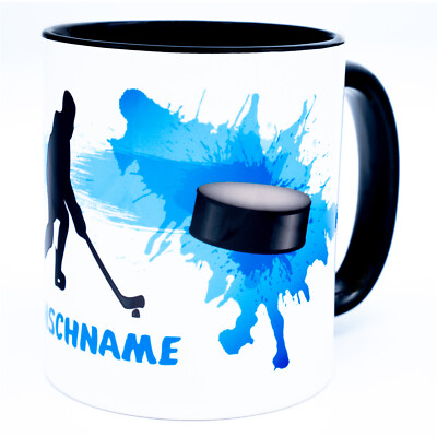 Eishockey Tasse mit Namen Hockey Eishockeyspieler Zubehör Ausrüstung Geschenk