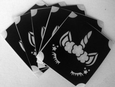 BM974 GLITTERTATTOO 10 x stencil UNICORN glitter tattoo awesome L K