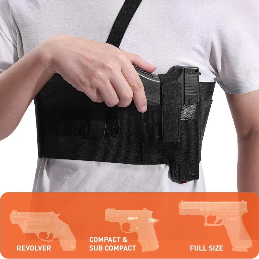 Elastic clearance gun holster