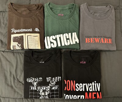 LOT OF 5 - Apt 4B Tee Graphic T Shirts Size Large - Apartment 4b - Made In USA