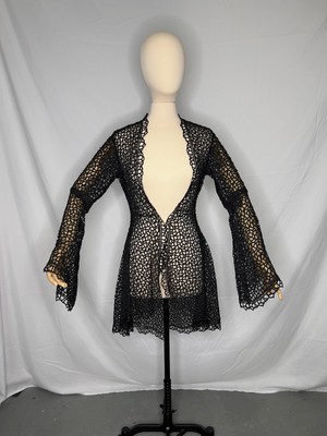 Black Lace Evening Coat Morticia Addams, Stevie Nicks, Elvira, 1 of a Kind, 8-10