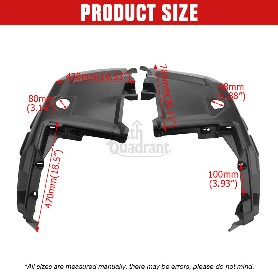 Front Fender Flares Set L+R For Polaris RZR 900 XP4 1000 XP1000 Turbo EPS S 1000 - Image 3 of 4