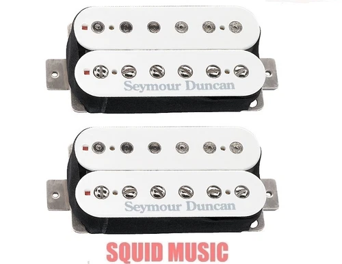Seymour Duncan Custom Custom SH-11 Bridge & Jazz SH-2n Neck White Humbucker Set 