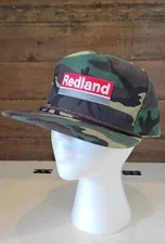 Vintage Redland Camo Trucker Rope Adjustable Hat Cap Texace Noswett USA Texas