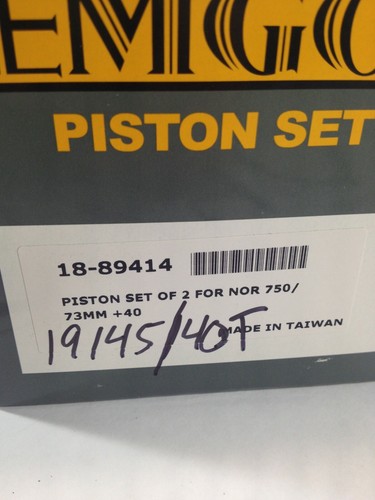 EMGO Piston Set Norton 750 73MM +40 19145/40T - Picture 5 of 5