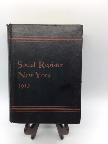 Very Rare 1912 Social Register New York Book ( Some Titanic Names In Book)
