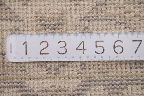 Ivory Oushak Indien Narrow Runner Rug 2' 7" x 8' 0" Hand-knotted Hallway Carpet - Picture 12 of 12