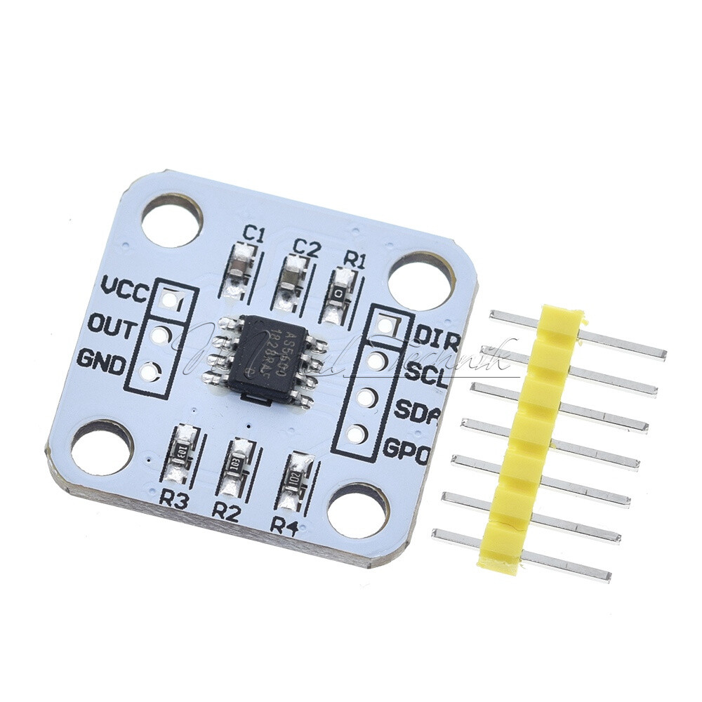 AS5600 Magnetic Encoder Sensor Module – 12-Bit Magnetic Induction Angle Measurement, I2C/PWM Output