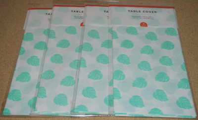 (4 Set) Rectangle Tablecloth Table Cover Party Wedding 54 x 84 in - Green Leaf