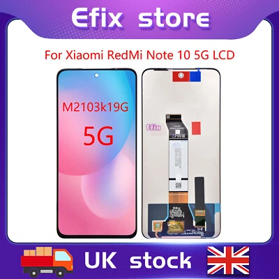 E-TECH61 For Xiaomi Redmi Note 10 5G M2103K19 LCD Display Touch Screen Glass Replacement