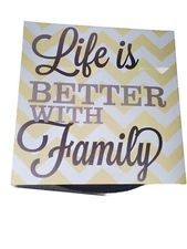 Canvas Sign "Life Is Better With Family." Home Decoration 