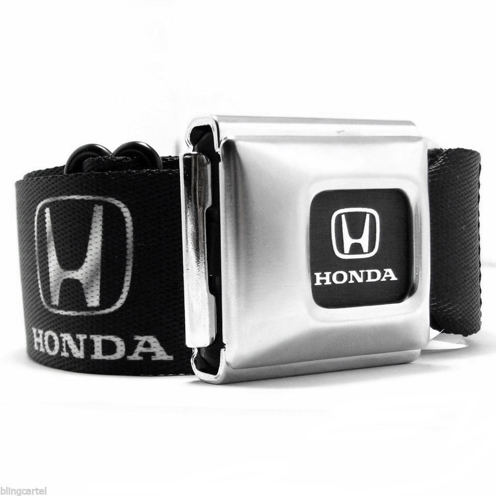Honda Silver Logo Official Licensed Black Seat Belt Seatbelt Style